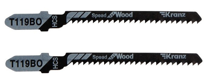 Пилки для мягких материалов Kranz KR-92-0311 T119BO 76 мм фигурный рез (2 шт./уп.)