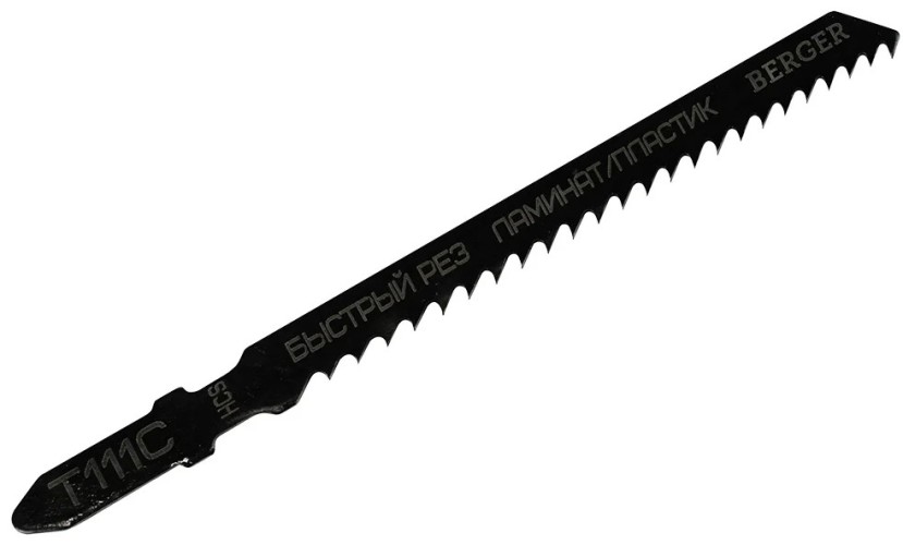 Пилки по дереву BERGER BG1715 ламинату, и пластику T111C, быстрый рез, шаг 3.0 м