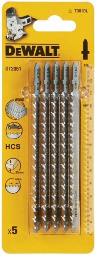 Пилки по дереву DeWALT HCS T301DL 132х100х4.0х85мм (5 шт) DT2051-QZ DT2051-QZ