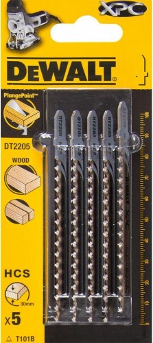 Пилки по дереву DeWALT XPC T1010В 100х75х4.0х30мм (5 шт) DT2205-QZ DT2205-QZ