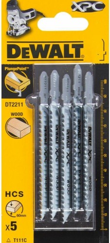 Пилки по дереву DeWALT XPC T111C 100х75х2.5х60 мм (5 шт) DT2211-QZ DT2211-QZ