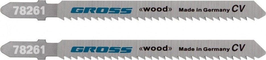 Пилки по дереву GROSS 78261 для электролобзика, 2 шт.