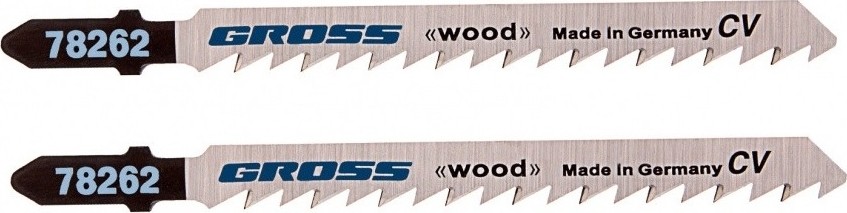 Пилки по дереву GROSS 78262 для электролобзика, 2 шт.