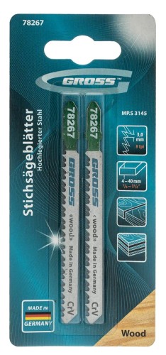 Пилки по дереву GROSS 78267 для электролобзика, 2 шт.