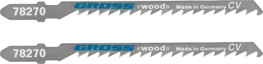 Пилки по дереву GROSS 78270 для электролобзика, 2 шт.