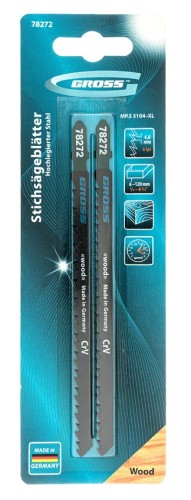 Пилки по дереву GROSS 78272 для электролобзика, 2 шт.