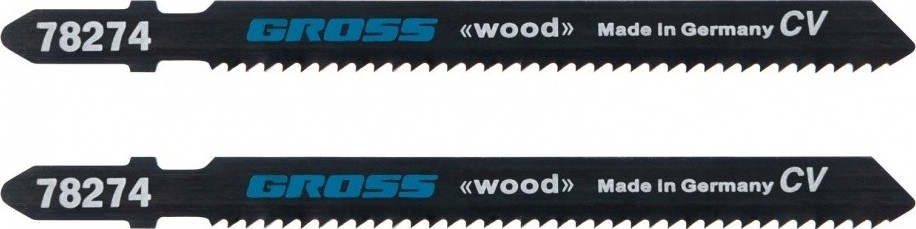 Пилки по дереву GROSS 78274 для электролобзика, 2 шт.
