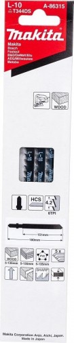 Пилки по дереву MAKITA A-86315 l-10, 5 шт. - изображение 2