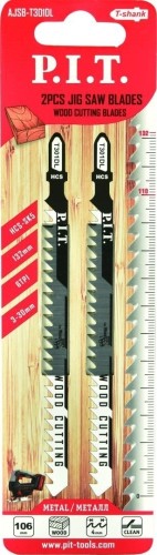 Пилки по дереву P.I.T. T301DL для лобзика (чистый рез) 110мм AJSB-T301DL