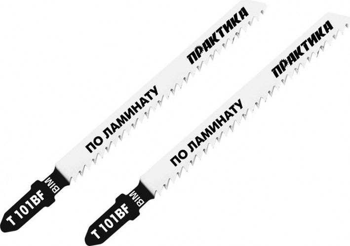 Пилки по дереву ПРАКТИКА T101BF 100х75 мм, чистый рез, BIM по ламинату (2шт.) 034-618