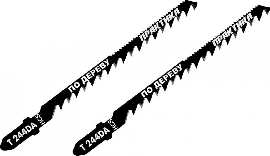 Пилки по дереву ПРАКТИКА T244DA 100x75 мм, криволинейный рез обоюдоострые, (2шт) 776-973