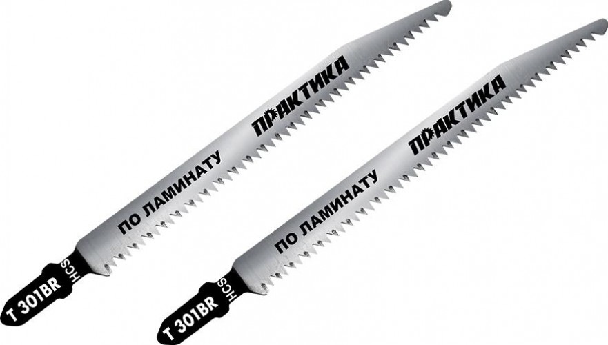 Пилки по дереву ПРАКТИКА T301BR 117х91 мм, обратный зуб по ламинату (2шт.) 649-202
