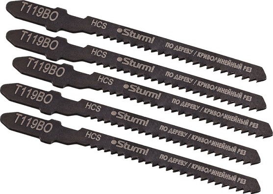 Пилки по дереву Sturm T119BO 5шт. криволинейный рез 5250308