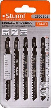 Пилки по дереву Sturm T144D 5шт. быстрый рез 5250303 - изображение 2