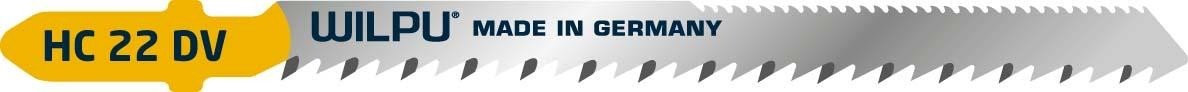 Пилки по дереву WILPU HC 22 DV (криволин., чистый рез) 5шт/уп 217600005