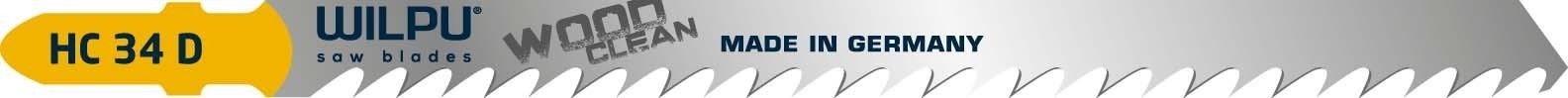 Пилки по дереву WILPU HC 34 D (прямой, чистый рез) 5шт/уп 218200005