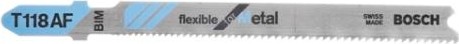 Пилки по металлу BOSCH T118АF HSS (100шт.) Flexible for Metal 2608634774