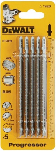 Пилки по металлу DeWALT BIM T345XF  132х101х3 мм (5шт) DT2059-QZ DT2059-QZ