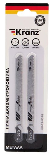 Пилки по металлу Kranz KR-92-0318 T127D 100 мм (2 шт./уп.) - изображение 2