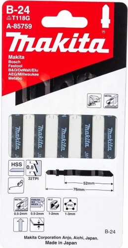 Пилки по металлу MAKITA A-85759 в-24, 5 шт. - изображение 2