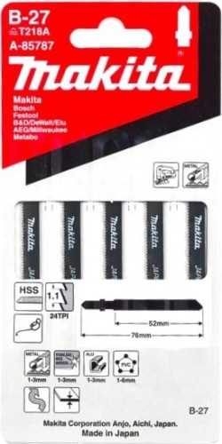 Пилки по металлу MAKITA A-85787 в-27, 5 шт. - изображение 2