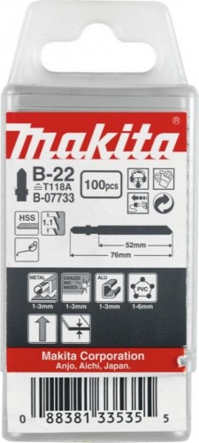 Пилки по металлу MAKITA B-07733 в-22, 100 шт.