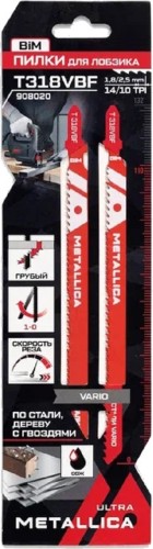 Пилки по металлу METALLICA Ultra T318VBF 132/110мм шаг 1,8-2,5мм, BiM vario, по стали 4-7мм 908020