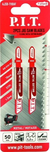 Пилки по металлу P.I.T. T118AF для лобзика (гибкие) 50мм AJSB-T118AF