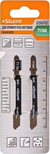Пилки по металлу Sturm T118A 2шт., мягкой стали 5250702 - изображение 2