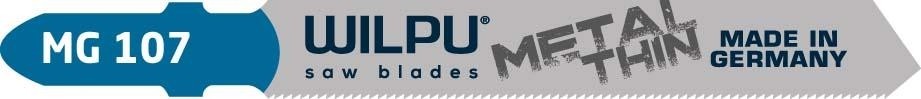 Пилки по металлу WILPU MG 107 для очень тонкой жести от 0,5 до 1,5мм 5шт/уп 252000005