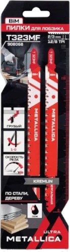 Пилки универсальные METALLICA Ultra T323MF 132/110мм шаг 2,0/3мм, BiM кремл/зуб, 2шт 908068