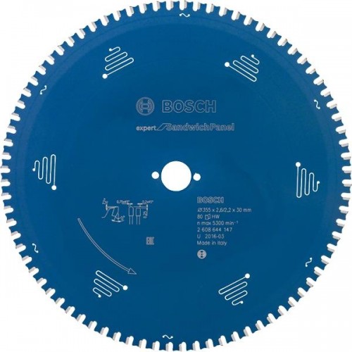 Пильный диск для сэндвич-панелей BOSCH 355х80х30 мм EXPERT FOR SANDWICH PANEL 2608644147