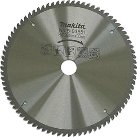 Пильный диск MAKITA 260х 80тх30 дерево (Standart) B-03551 B-03551 - изображение 2