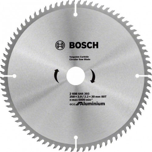 Пильный диск по алюминию BOSCH 250х80х30 Eco for Aluminium 2608644393
