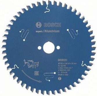 Пильный диск по алюминию BOSCH 165х52х20 Expert for Aluminium 2608644095