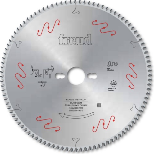 Пильный диск по алюминию Freud Lu4B 0300 250x2,2x30 Z100, HM