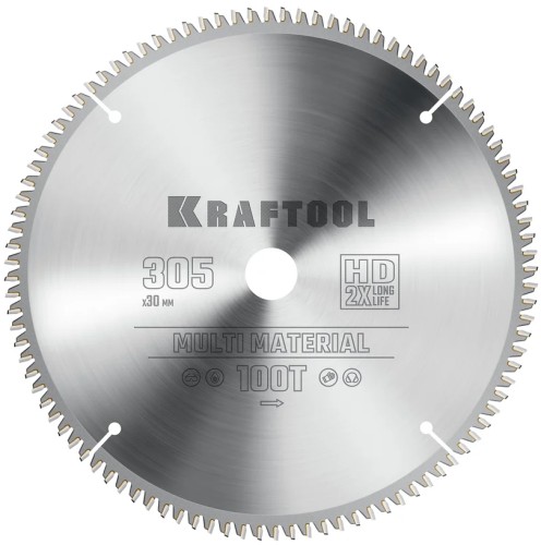 Пильный диск по алюминию KRAFTOOL Multi Material 305х30мм 100т 36953-305-30