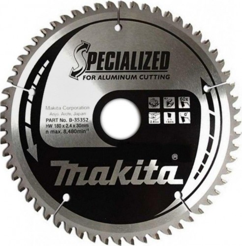 Пильный диск по алюминию MAKITA 180x30/20/15.88x1.8x60T B-35352
