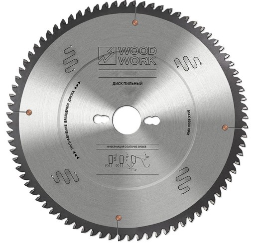 Пильный диск по алюминию WOODWORK 216x2,2/1,6x30 Z=64 A=-5 36.216.64