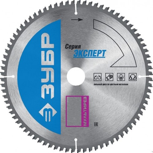 Пильный диск по алюминию ЗУБР Мультирез 230x30мм 60т 36907-230-30-60_z01