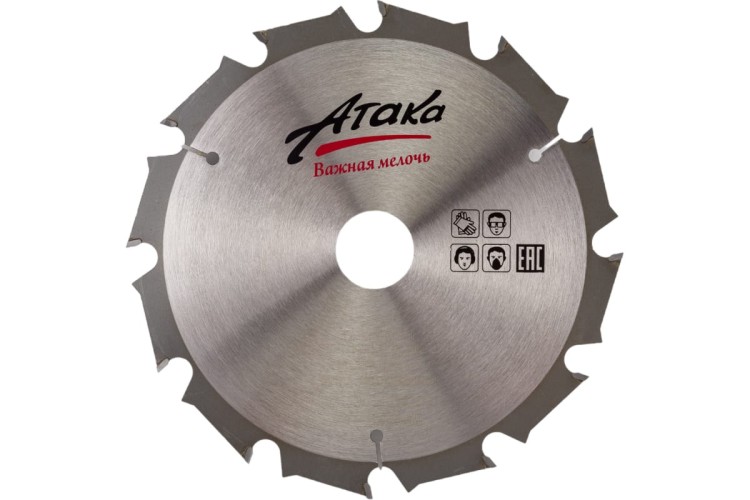 Пильный диск по дереву АТАКА 190*12T*30 б/рез профи 7088900