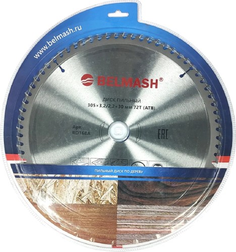 Пильный диск по дереву BELMASH RD168A 305x3,2/2,2x30 72T - изображение 2