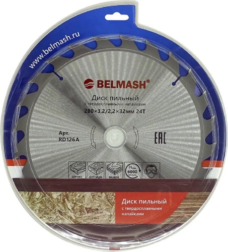 Пильный диск по дереву BELMASH RD126A 280x3,2/2,2x32/30; 24T