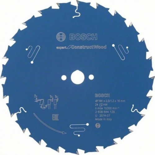 Пильный диск по дереву BOSCH 184х24х16 мм  Expert for Construct Wood 2608644138