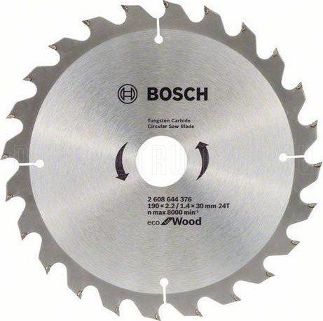 Пильный диск по дереву BOSCH 190х24х30/24 Eco Wood 2608644376