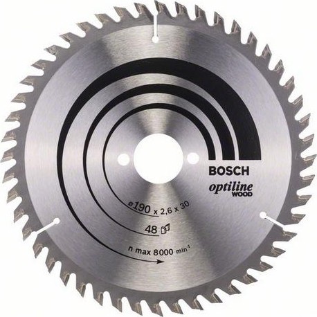 Пильный диск по дереву BOSCH 190х48х30 Optiline Wood 2608640617