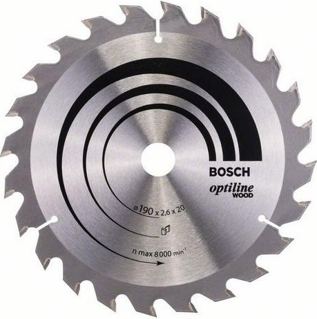 Пильный диск по дереву BOSCH 190х36х20/16 Optiline Eco o  2608640613