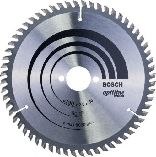 Пильный диск по дереву BOSCH 190х60х30 Optiline Wood 2608641188