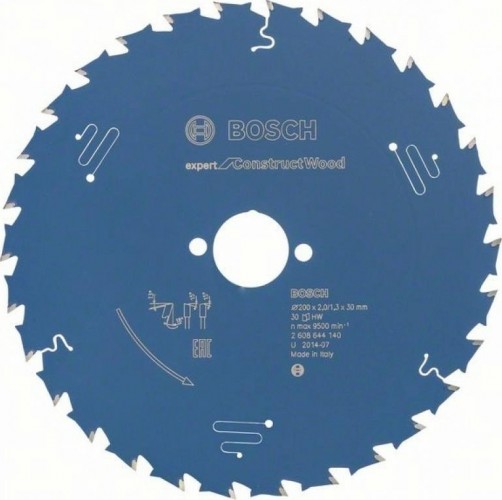 Пильный диск по дереву BOSCH 200х30х30 мм  Expert for Construct Wood 2608644140