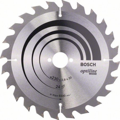 Пильный диск по дереву BOSCH 230х24х30 OPTILINE WOOD 2608640627